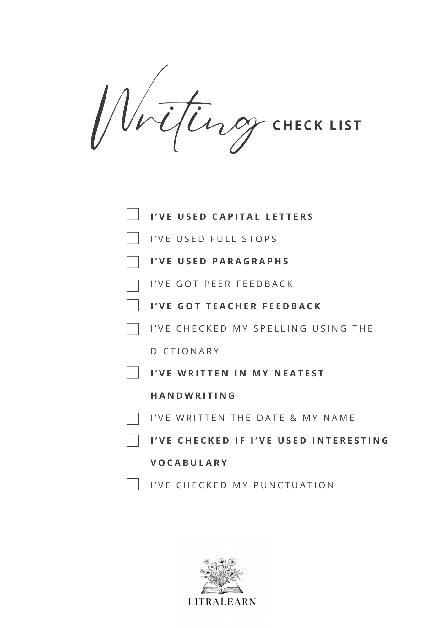 Writing Checklist